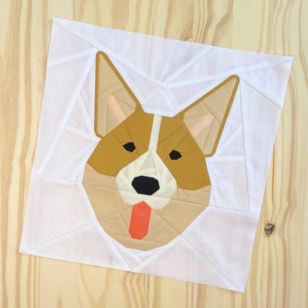WELSH CORGI quilt block pattern