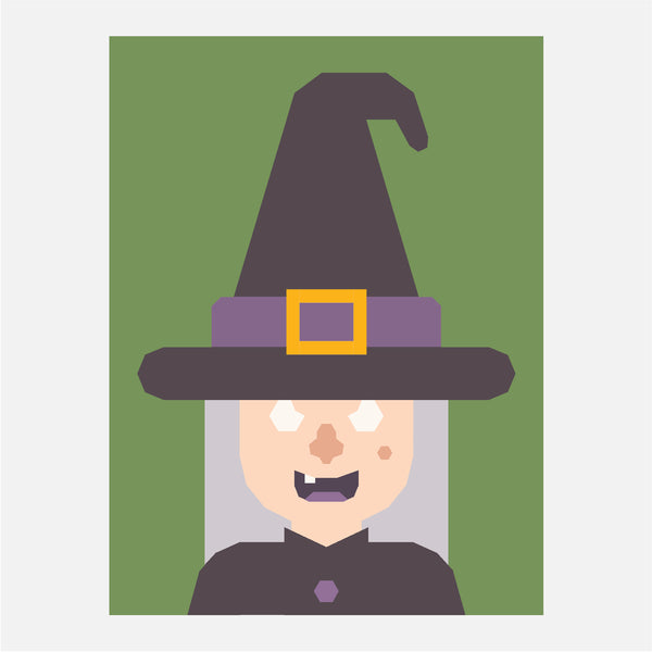 WITCH quilt block pattern