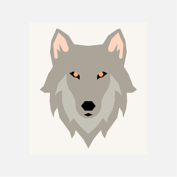 WOLF'S WATCHFUL GAZE quilt block pattern