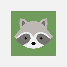 RACCOON quilt block pattern