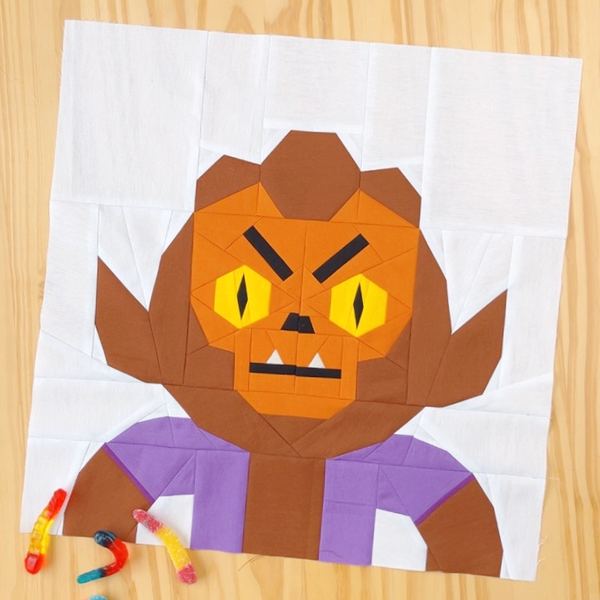 WEREWOLF quilt block pattern