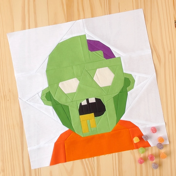 ZOMBIE quilt block pattern