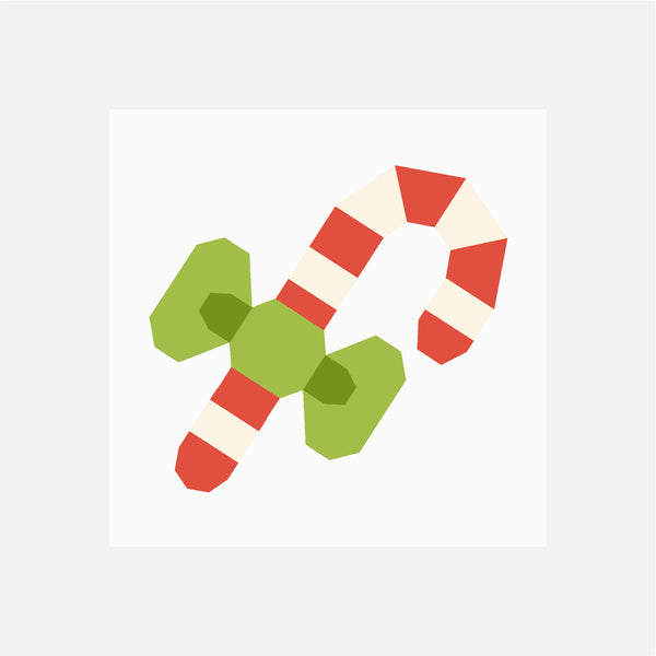 CANDY CANE quilt block pattern