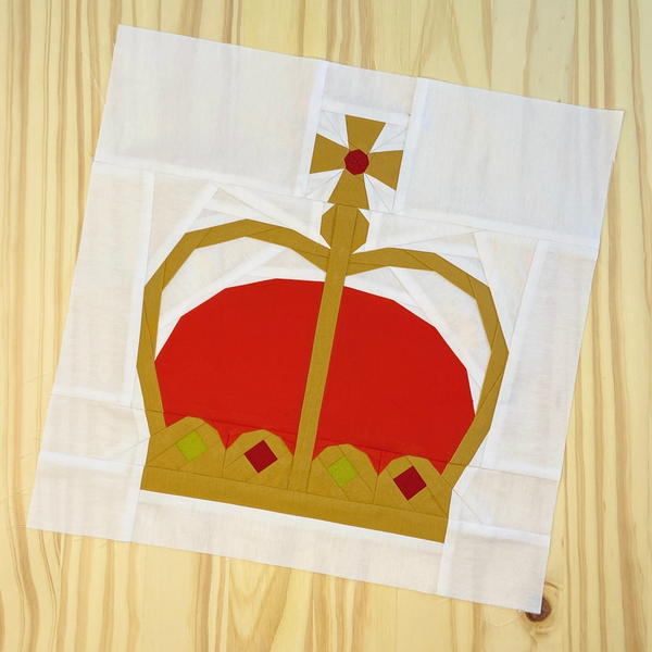 CROWN quilt block pattern