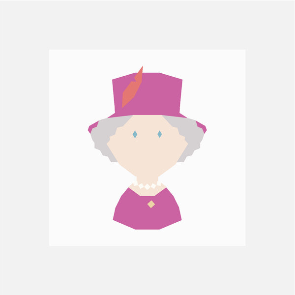 HER MAJESTY ELIZABET II quilt block pattern