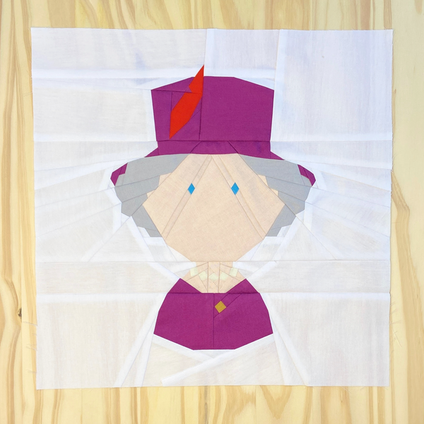 HER MAJESTY ELIZABET II quilt block pattern