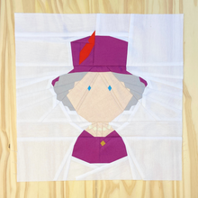 HER MAJESTY ELIZABET II quilt block pattern