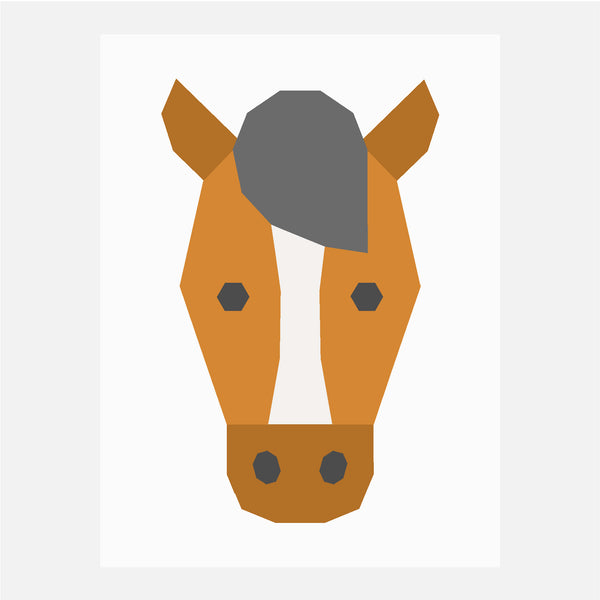 HORSE quilt block pattern