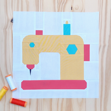 SEWING MACHINE quilt block pattern