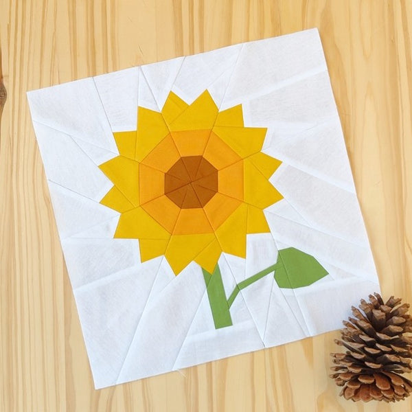 SUNFLOWER quilt block pattern